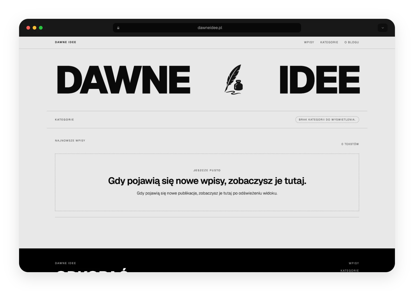 Strona wydawnictwa Dawne Idee